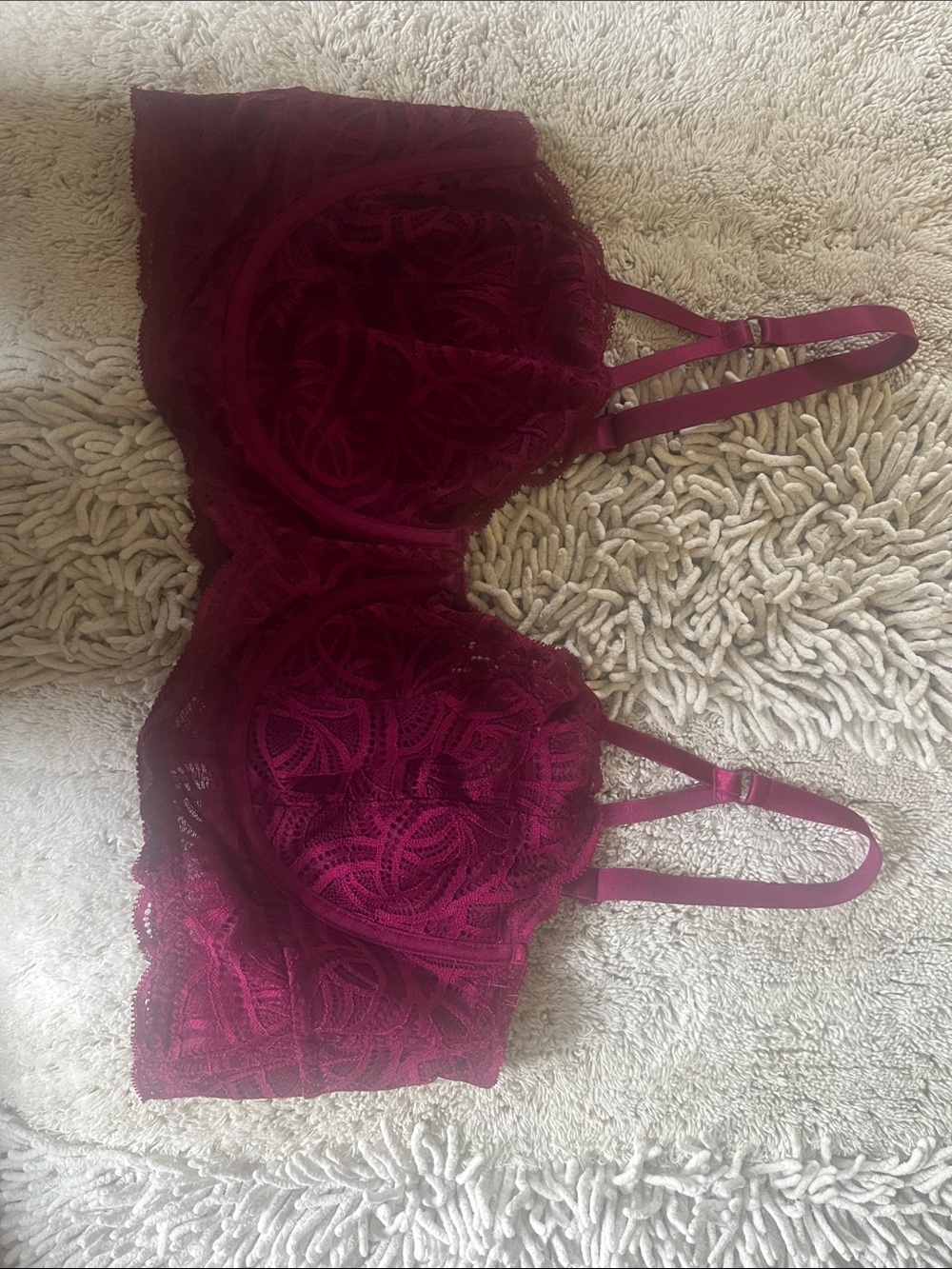 Torrid Curve Lace Bra in Burgundy